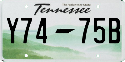 TN license plate Y7475B