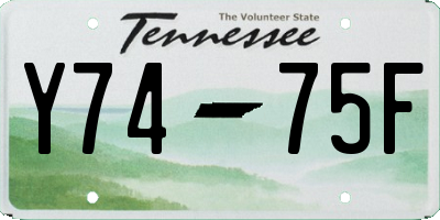 TN license plate Y7475F