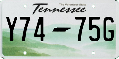 TN license plate Y7475G