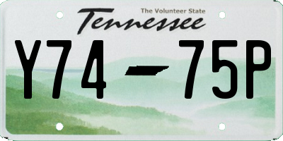 TN license plate Y7475P
