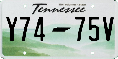 TN license plate Y7475V