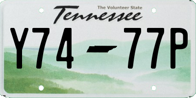 TN license plate Y7477P