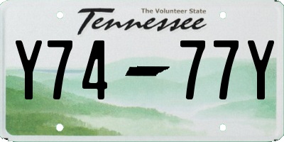 TN license plate Y7477Y