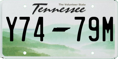TN license plate Y7479M