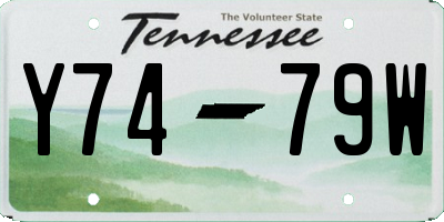 TN license plate Y7479W