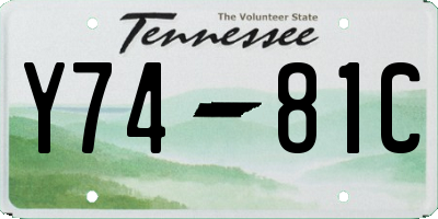 TN license plate Y7481C