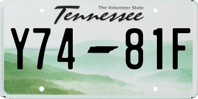 TN license plate Y7481F
