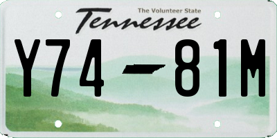 TN license plate Y7481M