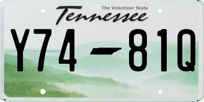 TN license plate Y7481Q