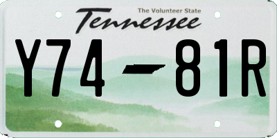 TN license plate Y7481R