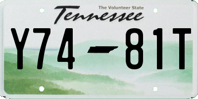 TN license plate Y7481T