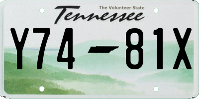 TN license plate Y7481X