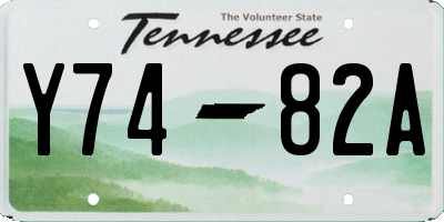 TN license plate Y7482A