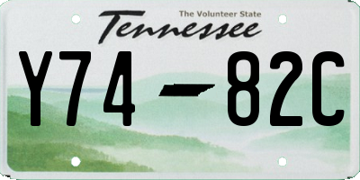 TN license plate Y7482C
