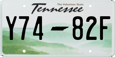 TN license plate Y7482F