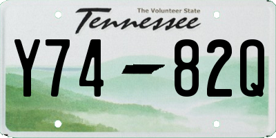 TN license plate Y7482Q