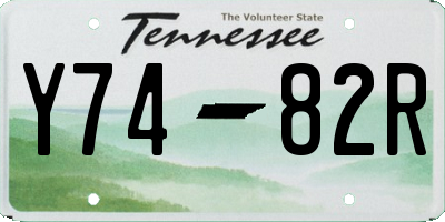 TN license plate Y7482R