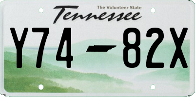 TN license plate Y7482X
