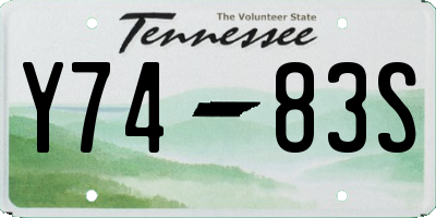 TN license plate Y7483S