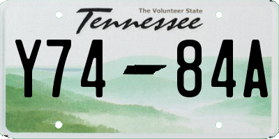 TN license plate Y7484A