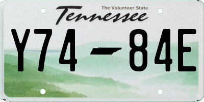 TN license plate Y7484E