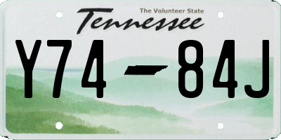 TN license plate Y7484J