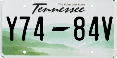 TN license plate Y7484V
