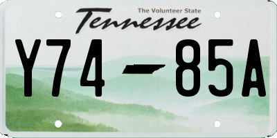 TN license plate Y7485A