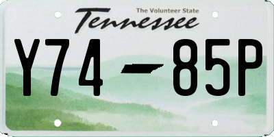 TN license plate Y7485P