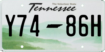 TN license plate Y7486H