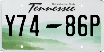 TN license plate Y7486P
