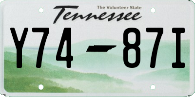 TN license plate Y7487I