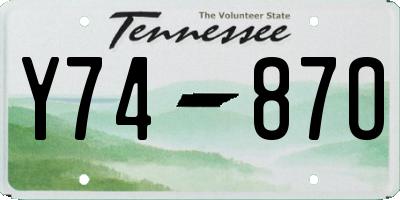 TN license plate Y7487O