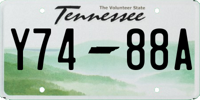 TN license plate Y7488A