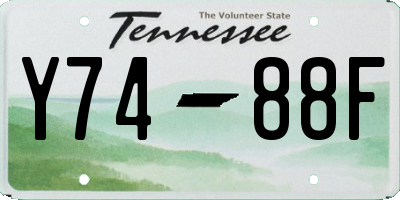 TN license plate Y7488F