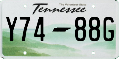 TN license plate Y7488G