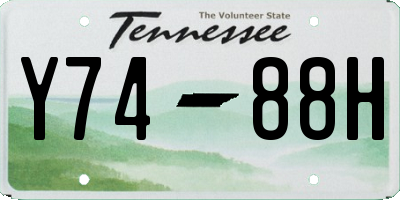 TN license plate Y7488H