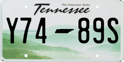 TN license plate Y7489S