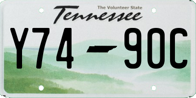TN license plate Y7490C