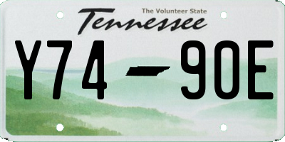 TN license plate Y7490E