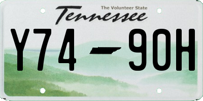 TN license plate Y7490H