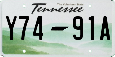 TN license plate Y7491A