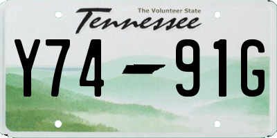 TN license plate Y7491G