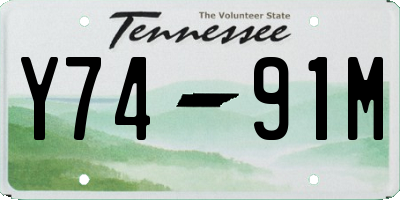 TN license plate Y7491M