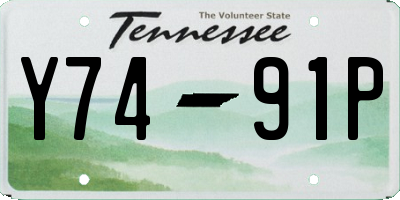 TN license plate Y7491P