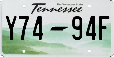TN license plate Y7494F