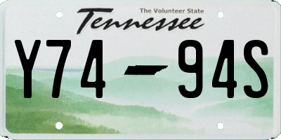 TN license plate Y7494S