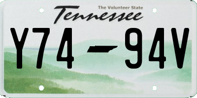 TN license plate Y7494V