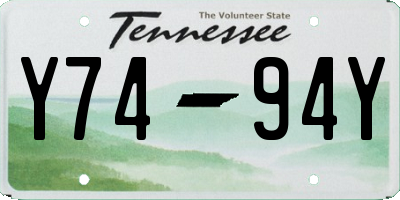 TN license plate Y7494Y