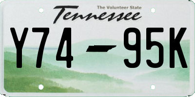 TN license plate Y7495K